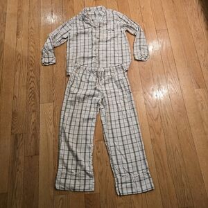 Cozy Earth Farmhouse Plaid Cotton Blend Women's Pajama Set Size L